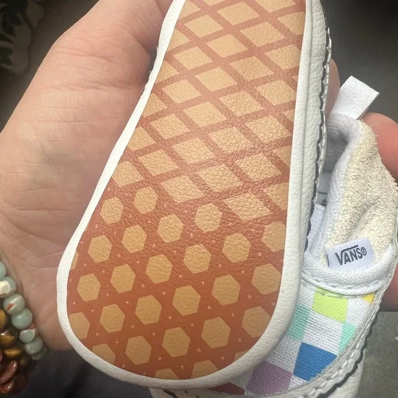 Vans rainbow checker slip ons size 1 baby infant - Picture 5 of 5